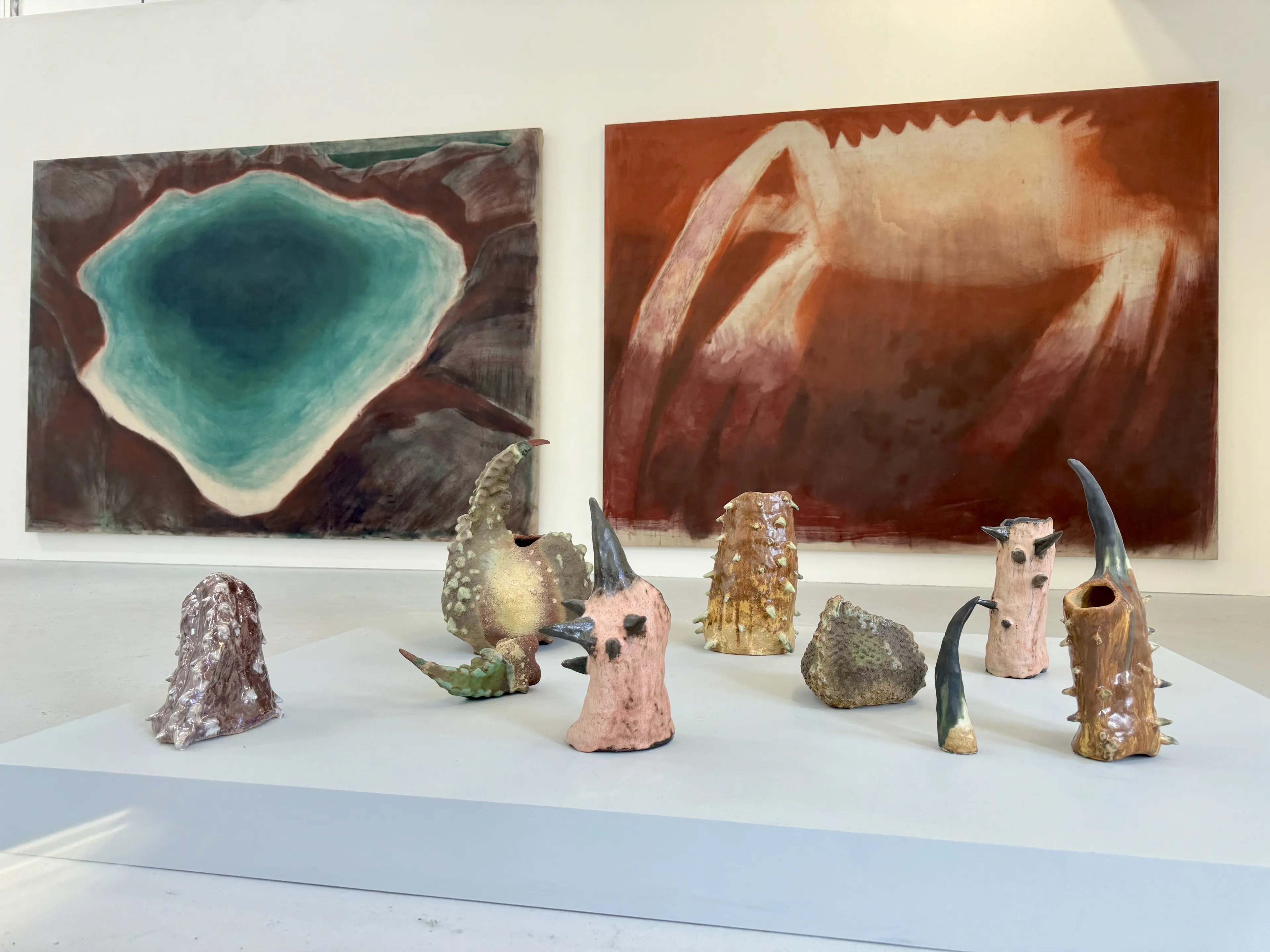 Installation view of Noémie Kirscher's artworks